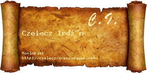 Czelecz Irén névjegykártya